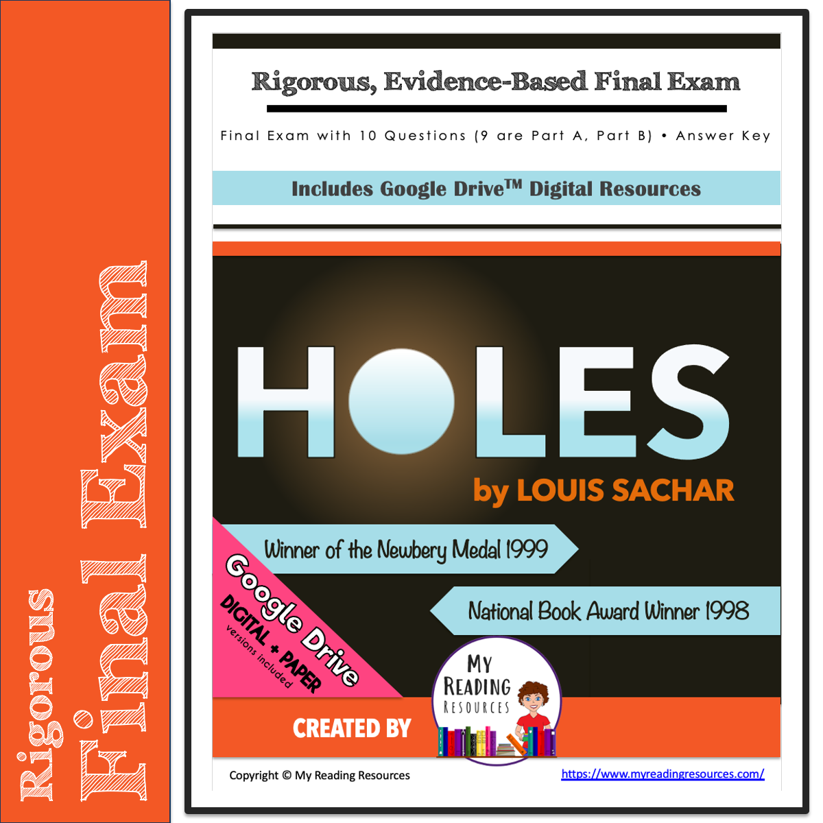 Holes Book Multiple Choice Test Google Form - Digital Learning by A W  Creations